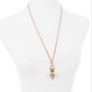 Trendy Jewels Marbled Triangle Stone Necklace